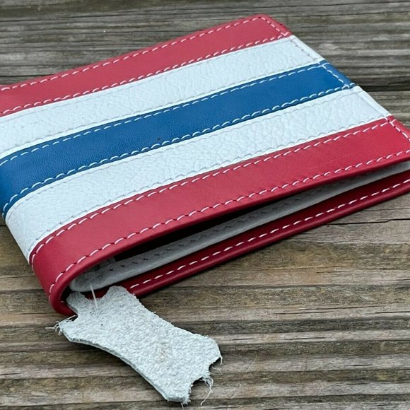 Valentines Wallet Bifold Card Holder Handmade Genuine Leather Men Purse Multi - Picture 4 of 10